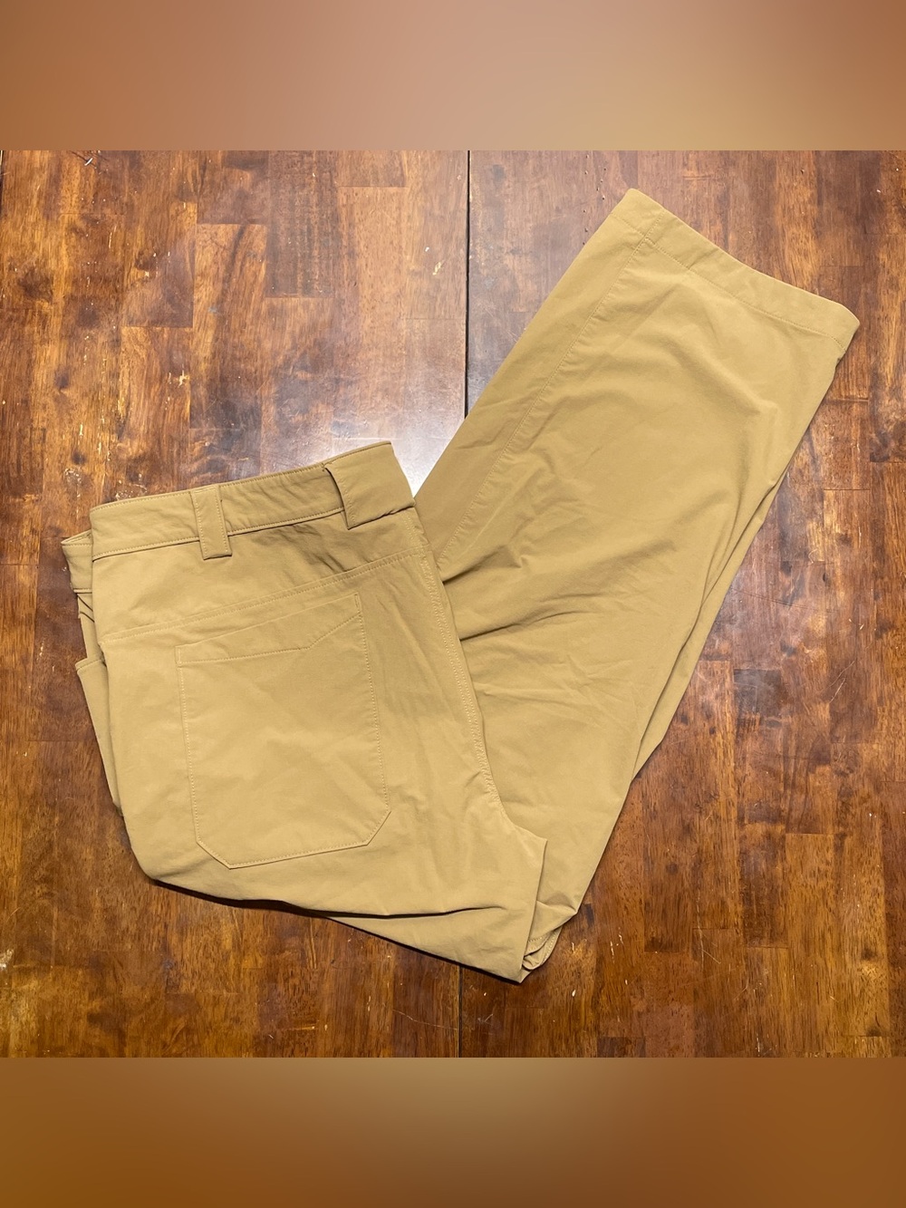 Duluth Trading Flexpedition Pants Mens 48x30 Tan Relaxed Fit Stretch